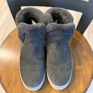 Cougar Black Suede Fur-Lined Boots